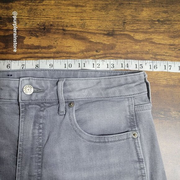 Gap Jeans Sz 10 Vintage Slim Sky High Crop Raw Hem Tummy Control Stretch Denim - Picture 5 of 10
